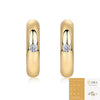 Niche Style Fashion Earrings S925 Silver Moissanite Geometric Design Set With Diamonds