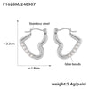 Niche Style Heartshaped Imitation Pearl 316L Stainless Steel Electroplated Earrings For Women
