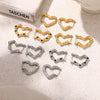 Niche Style Heartshaped Imitation Pearl 316L Stainless Steel Electroplated Earrings For Women