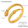 Niche Style Opening Bracelet Geometric Design Inlaid Zircon Goose Throat Shape 316L Stainless Steel Electroplated Jewelry