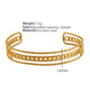Niche Vintage Cuban Chain 316L Stainless Steel Ring Bracelet Golden Geometric Design 18K Gold Plated
