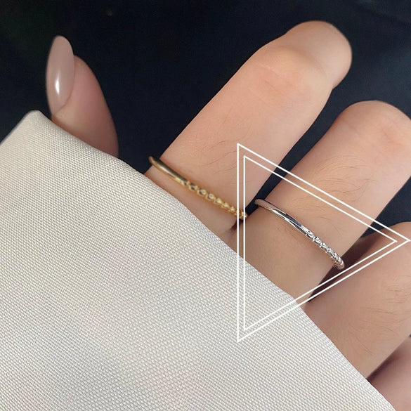 Fashion Trendy Index Finger Ring Retro Gold Ring Women's Simple Cold Style Jewelry