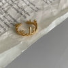 Fashion Trendy Index Finger Ring Retro Gold Ring Women's Simple Cold Style Jewelry