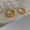 Fashion Trendy Index Finger Ring Retro Gold Ring Women's Simple Cold Style Jewelry