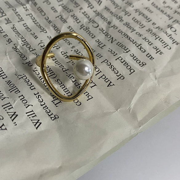 Fashion Trendy Index Finger Ring Retro Gold Ring Women's Simple Cold Style Jewelry