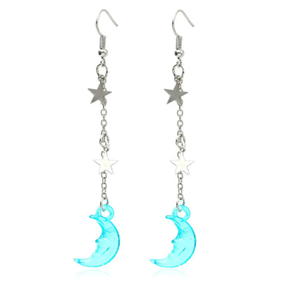 Gooddiy Fashion Moon Acrylic Tassel Long Earrings Wholesale Jewelry