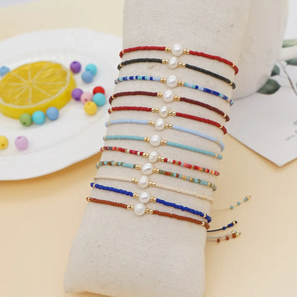 Simple Style Geometric No Inlaid Beaded Wholesale Bracelets