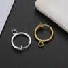 No Piercing Spring Ear Clip Circle Metal Earrings Jewelry Diy Handmade Electroplated