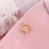 No Piercing Spring Ear Clip Circle Metal Earrings Jewelry Diy Handmade Electroplated