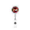 No Smoking Reminder Patch Retractable Clip Badge Key Chain In Abs Material With Modern Art Style