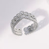 Non Fading Titanium Steel Crown Shaped Women's Adjustable Ring
