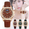 Non Mechanical Quartz Belt Watch For Men And Women Alloy Case Imitation Leather Strap Stainless Steel Clasp Round Dial Business Style