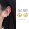 Nonpierced Ear Clip S925 Sterling Silver Ushape High Sense Electroplated Women's Earrings