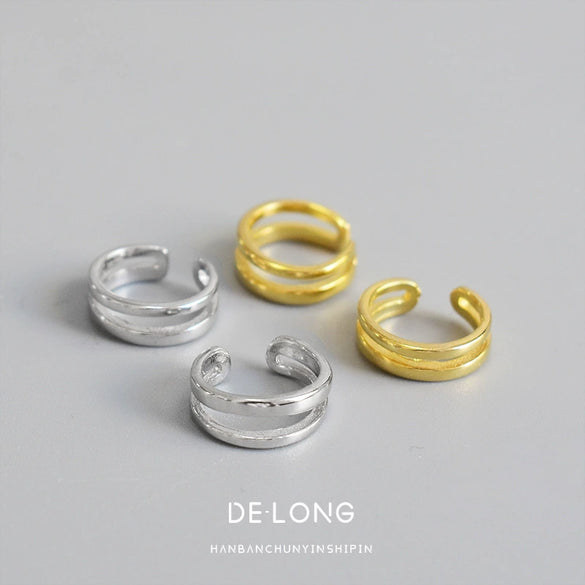 Nonpierced Ear Clip S925 Sterling Silver Ushape High Sense Electroplated Women's Earrings