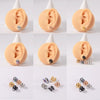 Nonpierced Ear Clip Stainless Steel Multilayer Electroplated Geometric Simple Unisex Earrings