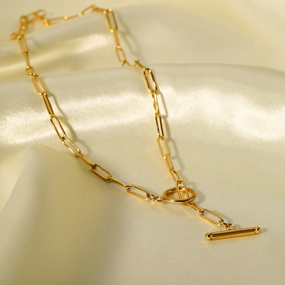 Nordic Style Basic Classic Style Geometric Stainless Steel Plating 18k Gold Plated Necklace