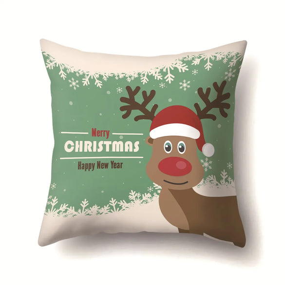 Nordic Style Cute Modern Style Animal Christmas Tree Snowman Polyester Pillow Cases Couch & Sofa Decor