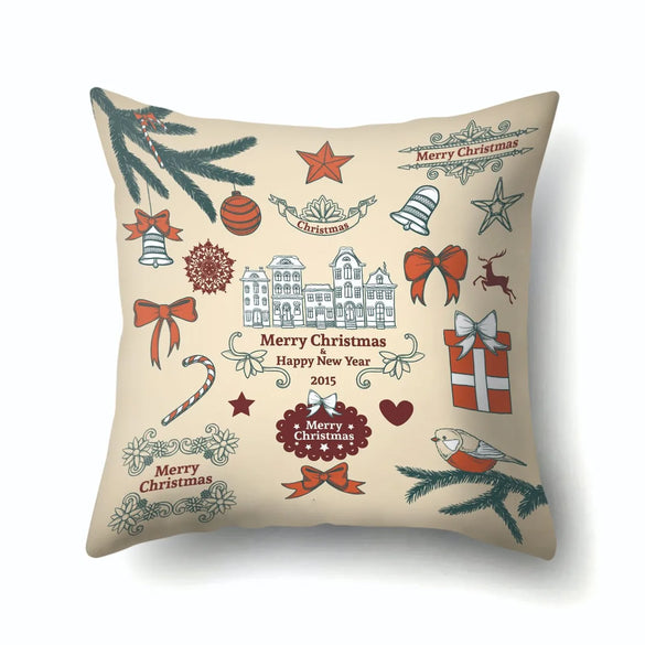 Nordic Style Cute Modern Style Animal Christmas Tree Snowman Polyester Pillow Cases Couch & Sofa Decor