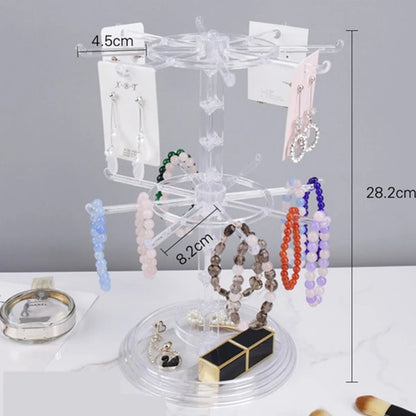 Nordic Style Geometric Plastic Layered Transparent Jewelry Rack