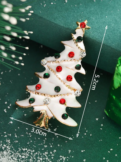 Nordic Style IG Style Christmas Hat Letter Apple Alloy Women'S Brooches