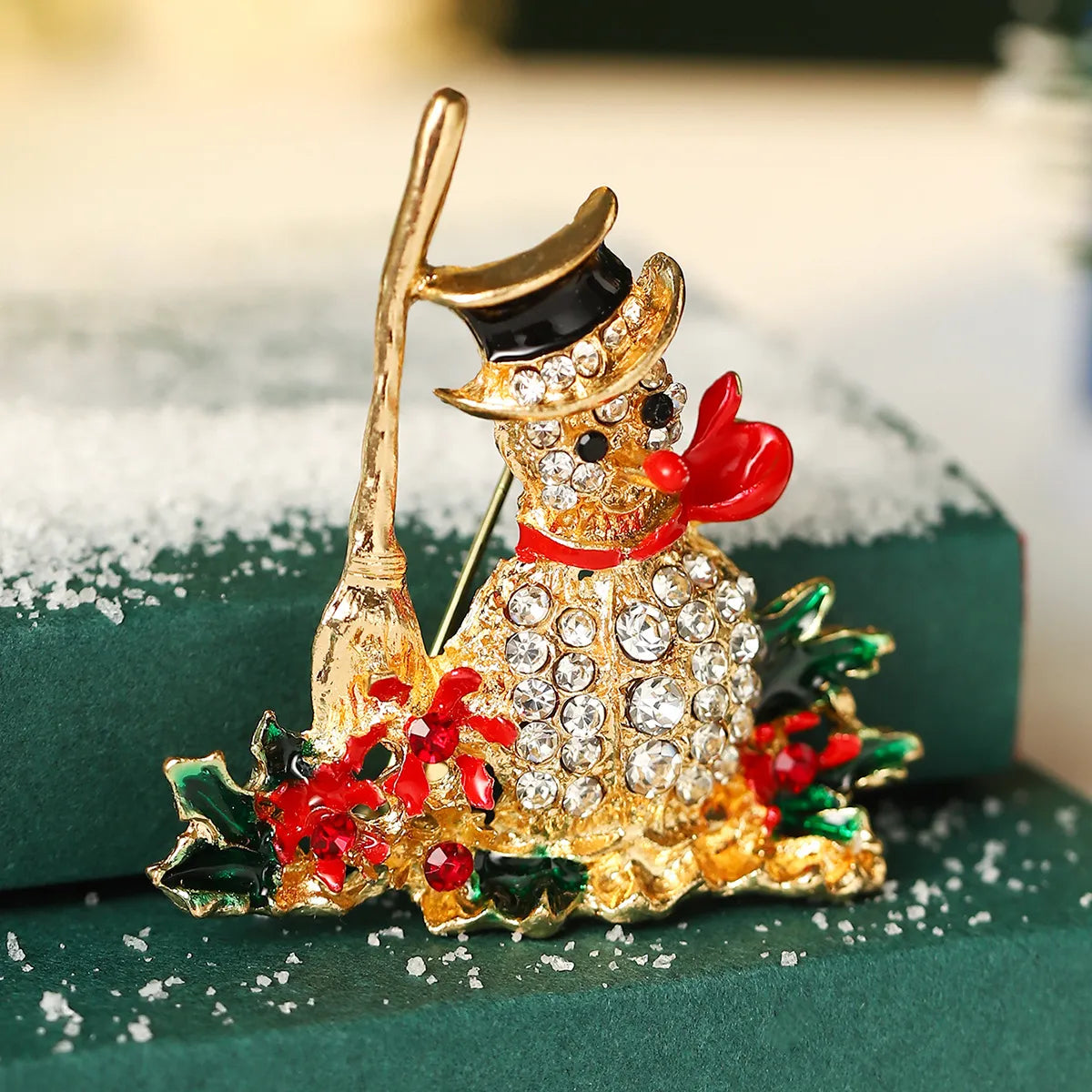 Nordic Style IG Style Christmas Hat Letter Apple Alloy Women'S Brooches