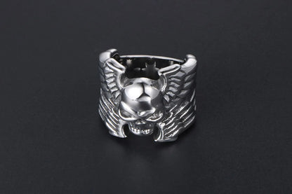 Nordic Style Retro Punk Skull 304 Stainless Steel Polishing Men'S Rings