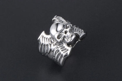 Nordic Style Retro Punk Skull 304 Stainless Steel Polishing Men'S Rings