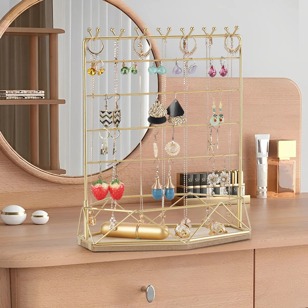 Nordic Style Square Metal Iron Jewelry Rack