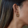 Normcore Style Detachable Stainless Steel Earrings Geometric Pattern Electroplated For Women