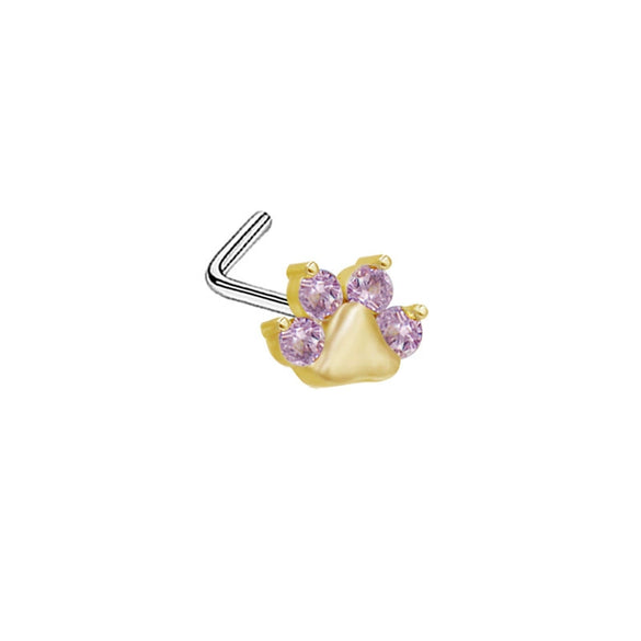 Nose Nail Piercing Jewelry Stainless Steel Animal Spider Scorpion Cat Claw Heart Inlaid Zircon Diamond Style