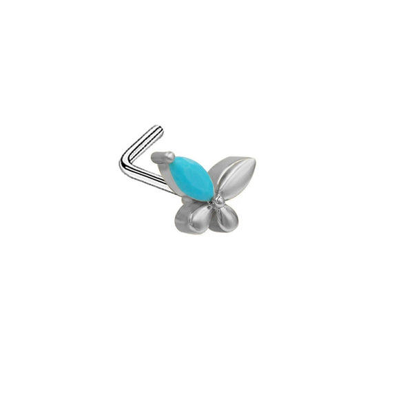 Nose Nail Piercing Jewelry Stainless Steel Animal Spider Scorpion Cat Claw Heart Inlaid Zircon Diamond Style