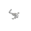 Nose Nail Puncture Jewelry Stainless Steel Heart Shaped With White Zircon