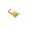 Nose Nail Puncture Jewelry Stainless Steel Heart Shaped With White Zircon