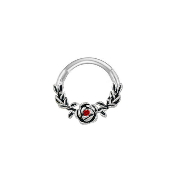 Nose Ring And Ear Ring Stainless Steel Heartshaped And Fivepointed Star Puncture Ornaments With Diamond Design Simple Style