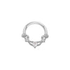 Nose Ring And Ear Ring Stainless Steel Heartshaped And Fivepointed Star Puncture Ornaments With Diamond Design Simple Style