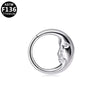 Nose Ring Earrings Titanium Steel Versatile Geometric Star Shape Electroplated