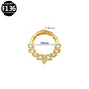 Nose Ring Earrings Titanium Steel Versatile Geometric Star Shape Electroplated