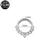 Nose Ring Earrings Titanium Steel Versatile Geometric Star Shape Electroplated