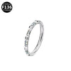 Nose Ring Jewelry Stainless Steel Heart Shape Inlaid With Diamonds