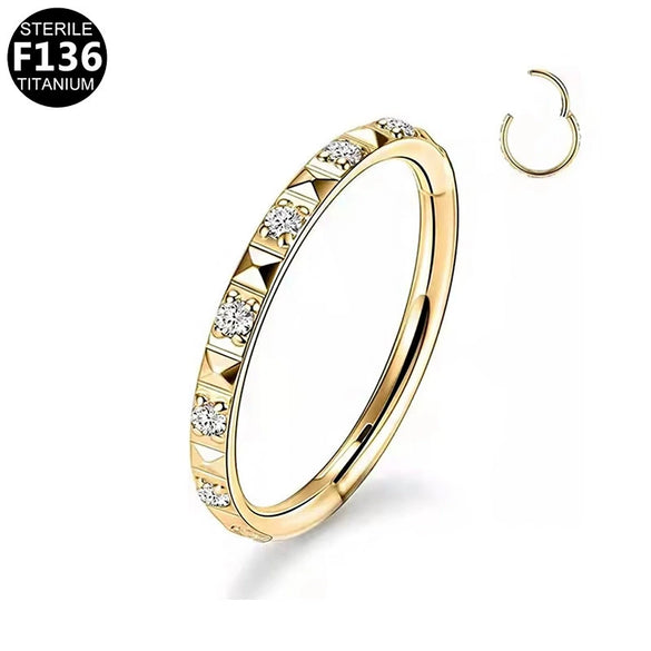 Nose Ring Jewelry Stainless Steel Heart Shape Inlaid With Diamonds