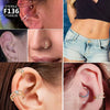 Nose Ring Jewelry Stainless Steel Heart Shape Inlaid With Diamonds