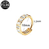 Nose Ring Jewelry Stainless Steel Heart Shape Inlaid With Diamonds