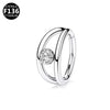 Nose Ring Jewelry Stainless Steel Heart Shape Inlaid With Diamonds