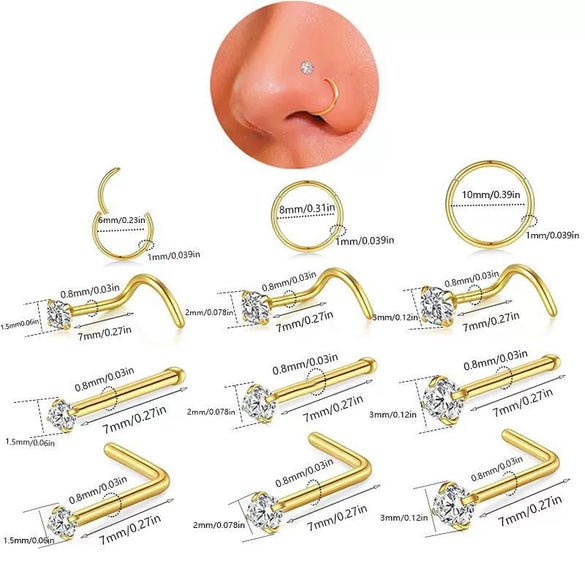 Nose Ring Stainless Steel Geometric Electroplating Unisex