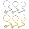 Nose Ring Stainless Steel Geometric Electroplating Unisex