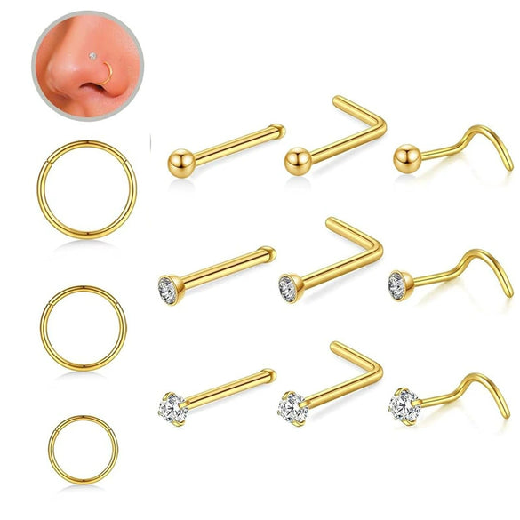 Nose Ring Stainless Steel Geometric Electroplating Unisex