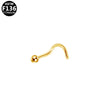 Nose Ring Titanium Alloy Stainless Steel Diamond Minimalist Shape Piercing Jewelry