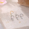Nose Ring Titanium Alloy Stainless Steel Diamond Minimalist Shape Piercing Jewelry