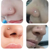 Nose Ring Titanium Alloy Stainless Steel Diamond Minimalist Shape Piercing Jewelry