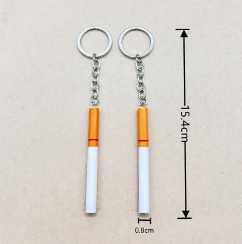 Novelty Classic Style Cigarette Alloy Bag Pendant Keychain